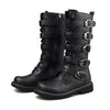 MEN'S LACE UP METAL SKULL BUCKLE DESIGN LACE UP BOOTS 70467166YL