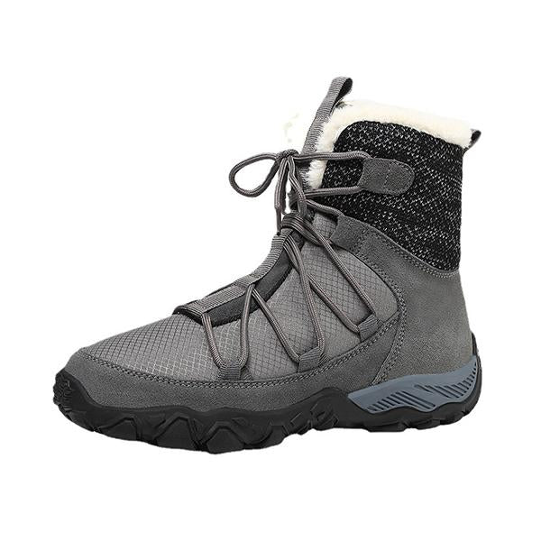 MEN'S WATERPROOF SNOW BOOTS WARM LINED FAUX FUR INSULATED NON SLIP HIKING BOOTS 94835030YL