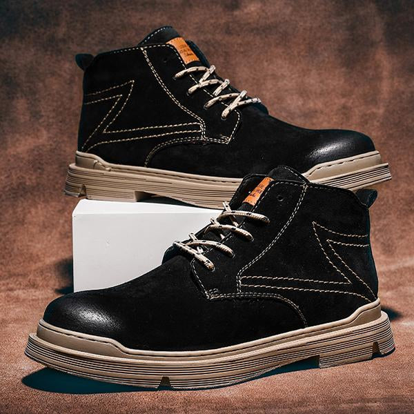 MEN'S LACE-UP CASUAL RETRO WORK STYLE BOOTS 84014659S