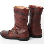 MEN'S VINTAGE MULTI-LAYER BUCKLE MID-CALF BOOTS 15883924S