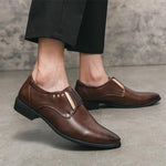 MEN'S POINTED RETRO CASUAL LEATHER SHOES 47606487YL