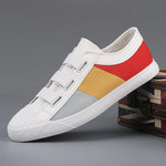 MEN'S CASUAL CONTRAST COLOR SLIP-ON CANVAS SHOES 76427249S