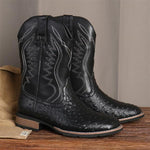 MEN'S RETRO WESTERN EMBROIDERED COWBOY BOOTS 08752188YL