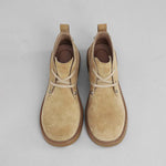 MEN'S CASUAL THICK SOLE SUEDE ROUND TOE ANKLE BOOTS 51237895S