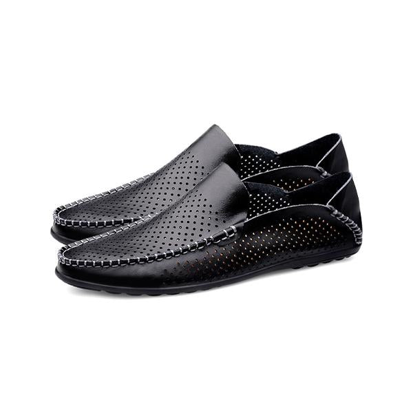 MEN'S HAND-SEWN HOLLOW SLIP-ON SHOES 93545992S