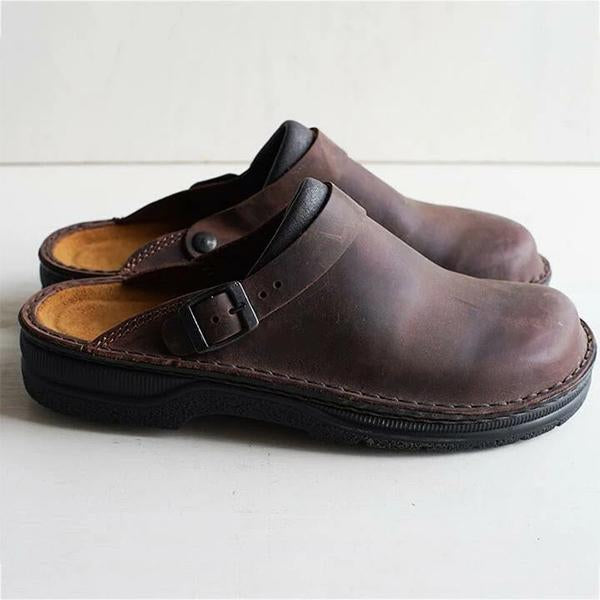 MEN'S FLAT WEDGE CASUAL HALF SLIPPERS 22211420S