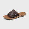 MEN'S LUXURY LEATHER WEAVE SLIDES SHOES MUA2813E3I