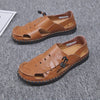 MEN'S STYLISH AND COMFORTABLE LEATHER SLIP-ON SANDALS SHOES MUA0941E2IYL