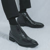 MEN'S ELEGANT LEATHER ANKLE BOOTS WITH CHIC CROCODILE TEXTURE MUA1512G9I
