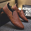 MEN'S WOVEN LEATHER SLIP-ON SHOES MUA0472G4I