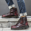 MEN'S RETRO LEATHER ANKLE BOOTS WITH DURABLE SOLE MUA0997G5I