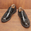 MEN'S POLISHED LEATHER BROGUE SHOES MUA2280E8I